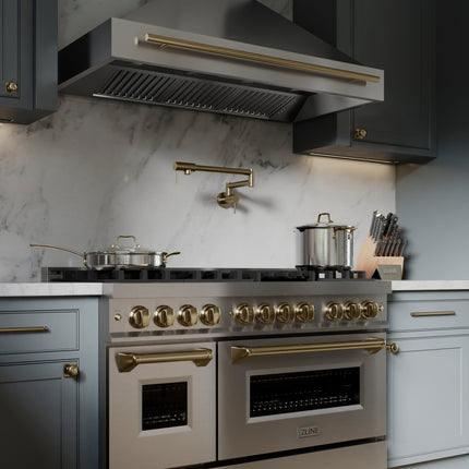 ZLINE Autograph Edition Gemini Pot Filler in Champagne Bronze (GEM-FPF-CB)