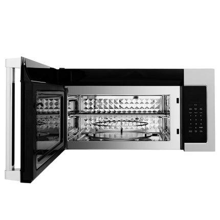 ZLINE 1.5 cu. ft. Over the Range Convection Microwave Oven in Stainless Steel with Traditional Handle and Sensor Cooking (MWO-OTR-H-30)