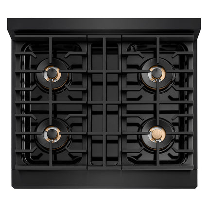ZLINE 30 in. Paramount Gas Rangetop with 4 Burner DuoPro™ Cooktop in Black Stainless Steel (PSRTB-30)
