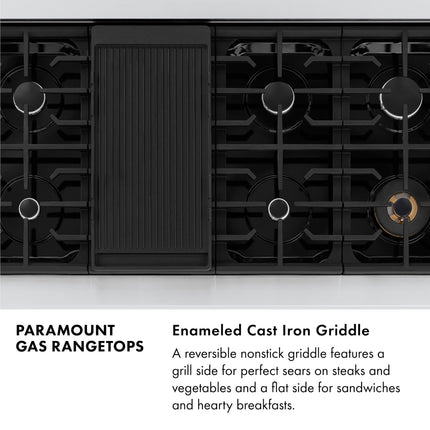 ZLINE 48 in. Paramount Gas Rangetop with 8 Burners and Porcelain Cooktop in Stainless Steel (SRT48)