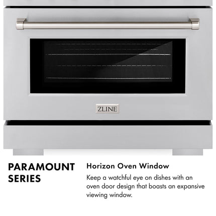 ZLINE 36 in. 5.2 cu. ft. Paramount Gas Range with 6 Burner DuoPro™ Cooktop and Convection Gas Oven with White Matte Door (PSGR-WM-36)