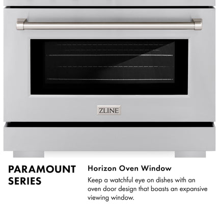 ZLINE Autograph Edition 36 in. 5.2 cu. ft. Paramount Dual Fuel Range with 6 Burner DuoPro™ Cooktop and Electric Convection Oven in Black Stainless Steel with Champagne Bronze Helix Handle and Accents (PSDRBZ-36-KCB)