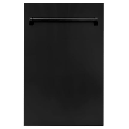 ZLINE 18 in. Dishwasher Panel in Black Stainless Steel with Traditional Handle (DP-BS-18)