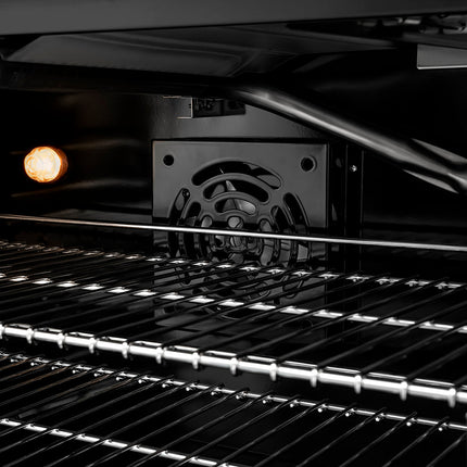 ZLINE Autograph Edition 48 in. 6.7 cu. ft. Paramount Double Oven Gas Range with 8 Burner Cooktop in Black Satin Stainless Steel and Polished Gold Accents (SGRBSZ-48-G)