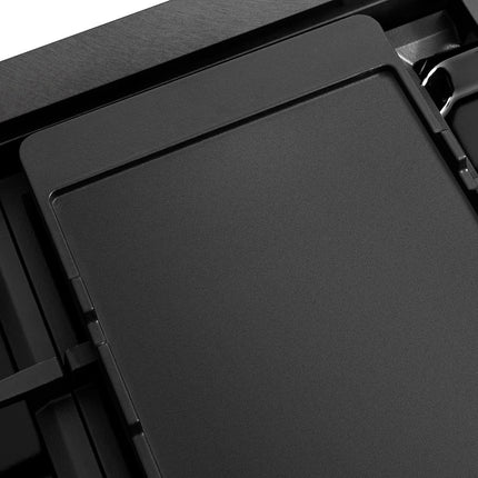 ZLINE Autograph Edition 48 in. Paramount Gas Rangetop with 8 Burner DuoPro™ Cooktop in Black Satin Stainless Steel and Champagne Bronze Accents (PSRTBSZ-48-CB)