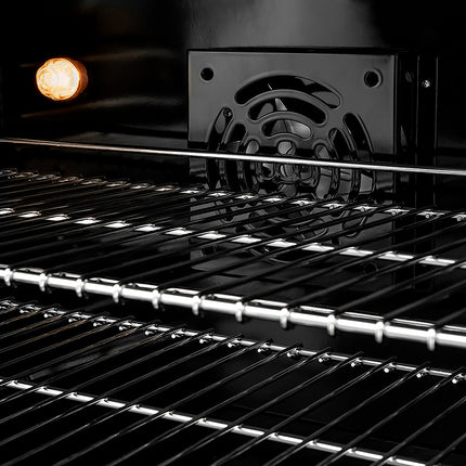 ZLINE Autograph Edition 36 in. 5.2 cu. ft. Paramount Dual Fuel Range with 6 Burner Gas Cooktop and Electric Convection Oven in Black Stainless Steel with Champagne Bronze Helix Handle and Knob Accents (SDRBZ-36-KCB)