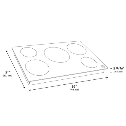 ZLINE 36" Induction Cooktop with 5 burners (RCIND-36)