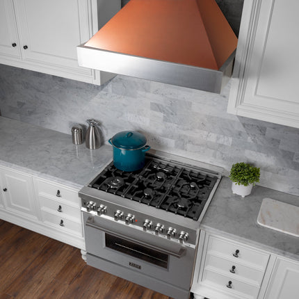 30" Ducted Fingerprint Resistant Stainless Steel Range Hood with Copper Shell (8654C-30)