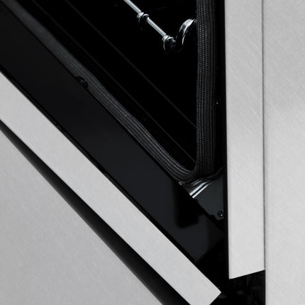 ZLINE 60 in. 7.4 cu. ft. Legacy Dual Fuel Range with Gas Cooktop and 2 Electric Convection Ovens in Satin Stainless Steel with 8 Brass Burners (RAS-SN-BR-60)