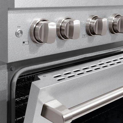 ZLINE 30 in. 4.2 cu. ft. Paramount Dual Fuel Range with 4 Burner DuoPro™ Cooktop and Electric Convection Oven in Satin Stainless Steel (PSDRS-30)