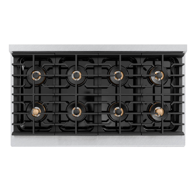 ZLINE Autograph Edition 48 in. 6.7 cu. ft. Paramount Dual Fuel Range with 8 Burner DuoPro™ Cooktop and Dual Ovens in Satin Stainless Steel and Matte Black Accents (PSDRSZ-48-MB)