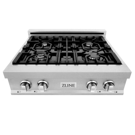 ZLINE 30 in. Legacy Gas Rangetop with 4 Burners and Porcelain Cooktop in Satin Stainless Steel (RTS-30)