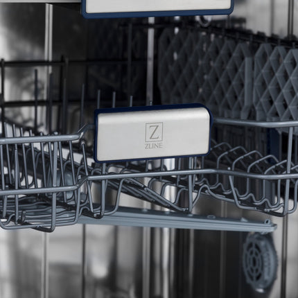ZLINE 24 in. Tallac Series 3rd Rack Tall Tub Dishwasher with Satin Stainless Steel Panel and Stainless Steel Tub, 51dBa (DWV-SN-24)