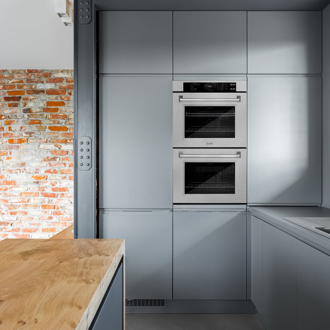 ZLINE 30 in. Professional True Convection Double Wall Oven with Air Fry and Self Clean in Satin Stainless Steel (WADS-30)