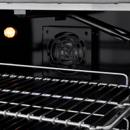 ZLINE 36 in. 5.2 cu. ft. Paramount Gas Range with 6 Burner Cooktop and Convection Gas Oven in Satin Stainless Steel with White Matte Door (SGRS-WM-36)