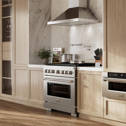 ZLINE 36 in. 5.2 cu. ft. Paramount Gas Range with Convection Gas Oven in Stainless Steel with 6 Brass Burners (SGR-BR-36)