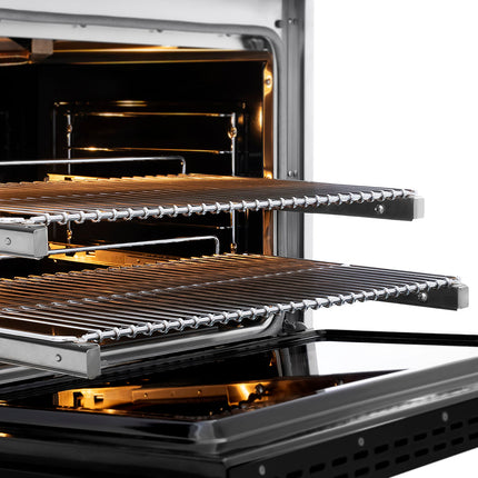 ZLINE Autograph Edition 36 in. 5.2 cu. ft. Paramount Gas Range with 6 Burner DuoPro™ Cooktop and Convection Gas Oven with Black Matte Door and Polished Gold Accents (PSGRZ-BLM-36-G)