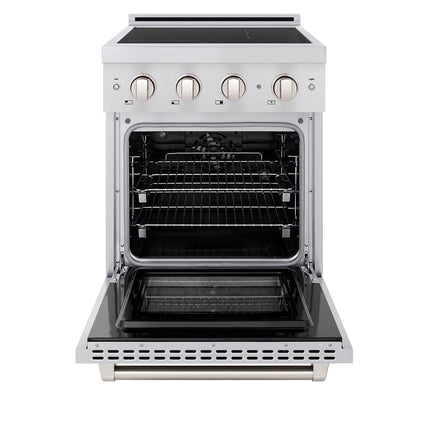 ZLINE 24 in. 3.2 cu. ft. Paramount Induction Range with 3 Element Cooktop and Electric Convection Oven in Stainless Steel (SINR24)