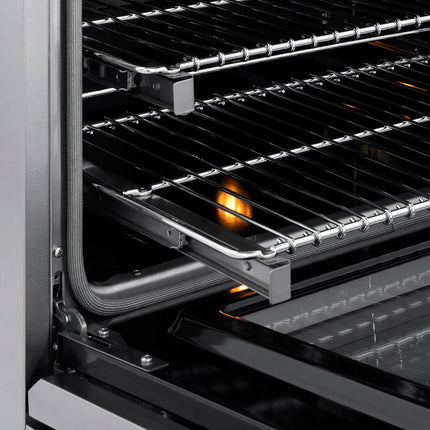 ZLINE Autograph Edition 36 in. 5.2 cu. ft. Paramount Induction Range with 5 Element Cooktop and Electric Convection Oven in Stainless Steel with Polished Gold Accents (SINRZ-36-G)