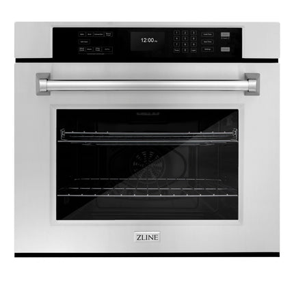 ZLINE 30 in. Professional True Convection Single Wall Oven with Air Fry and Self Clean in Stainless Steel (WAS-30)