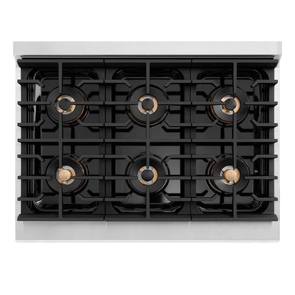 ZLINE 36 in. Paramount Gas Rangetop with 6 Burner DuoPro™ Cooktop in Stainless Steel (PSRT36)