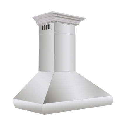 ZLINE 36" Professional Convertible Vent Wall Mount Range Hood in Stainless Steel with Crown Molding (587CRN-36)