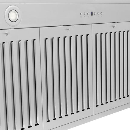ZLINE 48 in. Convertible Stainless Steel Range Hood with Black Matte Shell and Stainless Steel Handle (KB4STX-BLM-48)