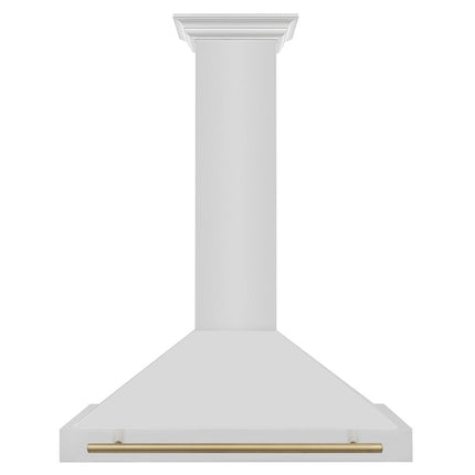 ZLINE 36 in. Autograph Edition Convertible Stainless Steel Range Hood with Stainless Steel Shell and Champagne Bronze Accents (KB4STZ-36-CB)