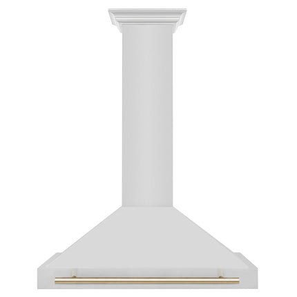 ZLINE 36 in. Autograph Edition Convertible Stainless Steel Range Hood with Stainless Steel Shell and Polished Gold Accents (KB4STZ-36-G)