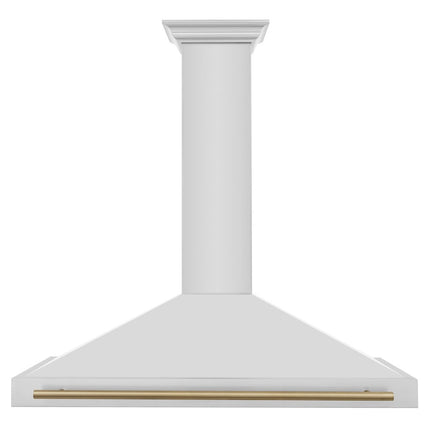 ZLINE 48 in. Autograph Edition Convertible Stainless Steel Range Hood with Stainless Steel Shell and Champagne Bronze Accents (KB4STZ-48-CB)