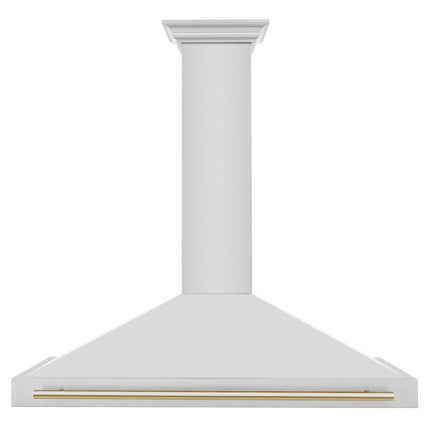 ZLINE 48 in. Autograph Edition Convertible Stainless Steel Range Hood with Stainless Steel Shell and Polished Gold Accents (KB4STZ-48-G)