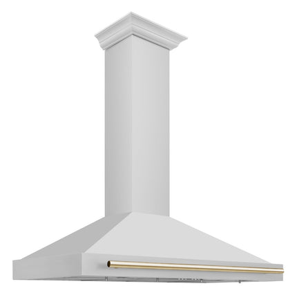 ZLINE 48 in. Autograph Edition Convertible Stainless Steel Range Hood with Stainless Steel Shell and Polished Gold Accents (KB4STZ-48-G)