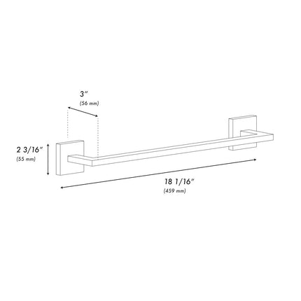 ZLINE Palisades 18 in. Towel Rail in Matte Black (RBCN1-TR18-MB)