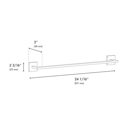 ZLINE Palisades 24 in. Towel Rail in Champagne Bronze (RBCN1-TR-CB)