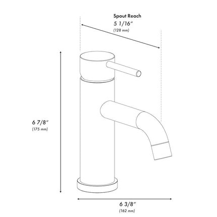 ZLINE Palisades Elegant Single Handle Bath Faucet in Brushed Nickel (RBCN1-BF-BN)
