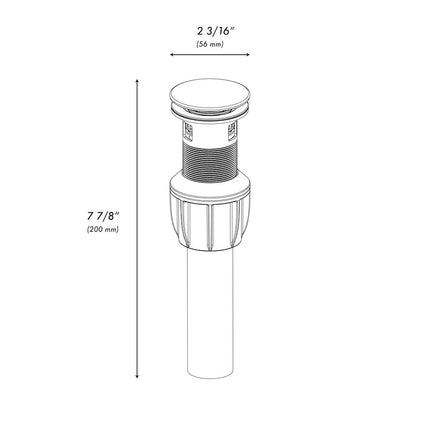 ZLINE Palisades Push Button Drain in Champagne Bronze (RBCN1-PDO-CB)