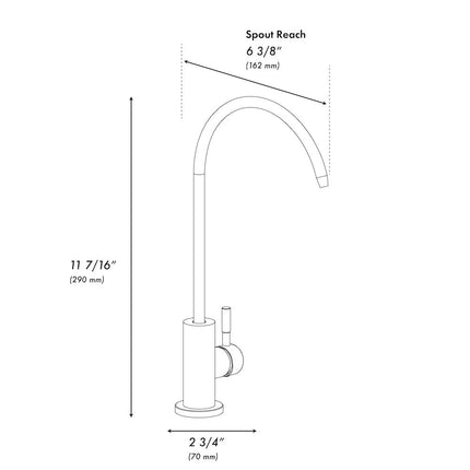 ZLINE Palisades Single Handle Drink Faucet in Champagne Bronze (RBCN1-FBV-CB)