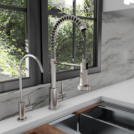 ZLINE Palisades Single Handle Drink Faucet in Brushed Nickel (RBCN1-FBV-BN)