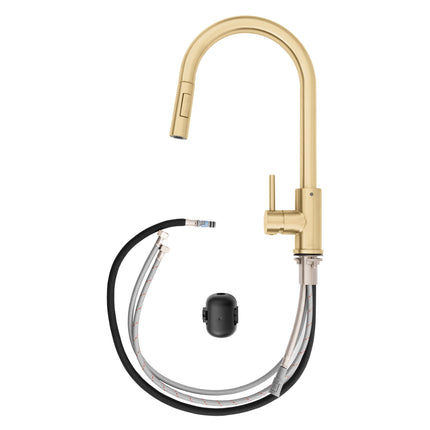 ZLINE Palisades Pull Down Single Handle Kitchen Faucet in Champagne Bronze (RBCN1-KF-CB)