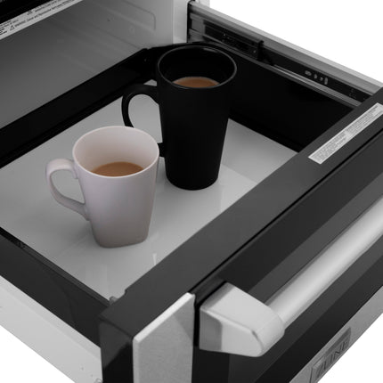 ZLINE 24 in. 1.2 cu. ft. Built-in Microwave Drawer with a Traditional Handle in Satin Stainless Steel (MWD-1-SS-H)