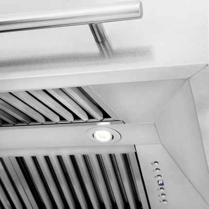 ZLINE 48" Fingerprint Resistant Stainless Steel Range Hood with Blue Matte Shell (8654SNX-BM48)