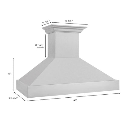 ZLINE 48" Fingerprint Resistant Stainless Steel Range Hood (8654SN-48)