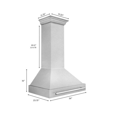 ZLINE 36" Fingerprint Resistant Stainless Steel Range Hood (8654SNX-36)