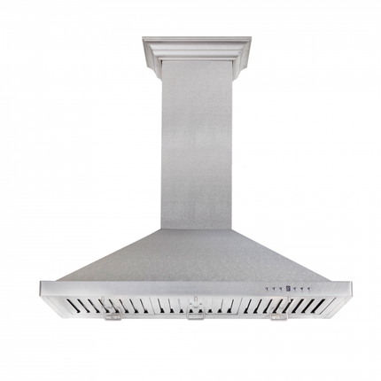 ZLINE 36 in. Designer Series Satin Stainless Steel Convertible Vent Wall Mount Range Hood (8KBS-36)