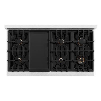 ZLINE 48 in. 6.7 cu. ft. Select Double Oven Dual Fuel Range in Satin Stainless Steel with 8 Brass Burners (HDRS-BR-48)
