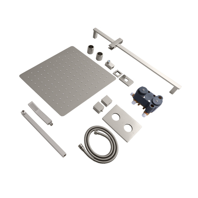 ZLINE Crystal Bay Thermostatic Shower System in Brushed Nickel (CBY-SHS-T2-BN)
