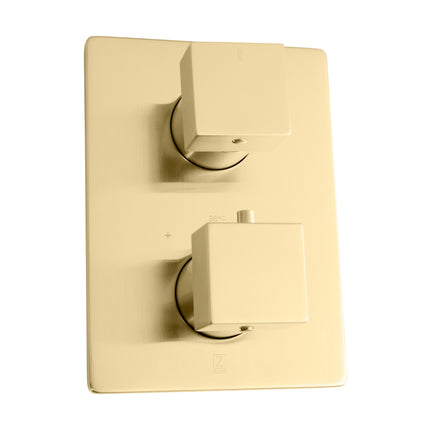 ZLINE Autograph Edition Crystal Bay Thermostatic Shower System with Body Jets in Champagne Bronze (CBY-SHS-T3-CB)