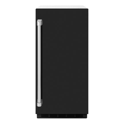 ZLINE 15 in. Touchstone Gourmet Ice Maker with Drain Pump and Black Matte Door (IGMD-BLM-15)