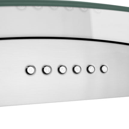 ZLINE 30” Alpine Series Convertible Island Mount Range Hood in Stainless Steel with Remote Control, LED lighting, and Dishwasher-Safe Baffle Filters (ALP70IS-30)