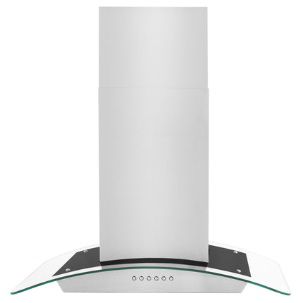 ZLINE 30” Alpine Series Convertible Island Mount Range Hood in Stainless Steel with Remote Control, LED lighting, and Dishwasher-Safe Baffle Filters (ALP70IS-30)